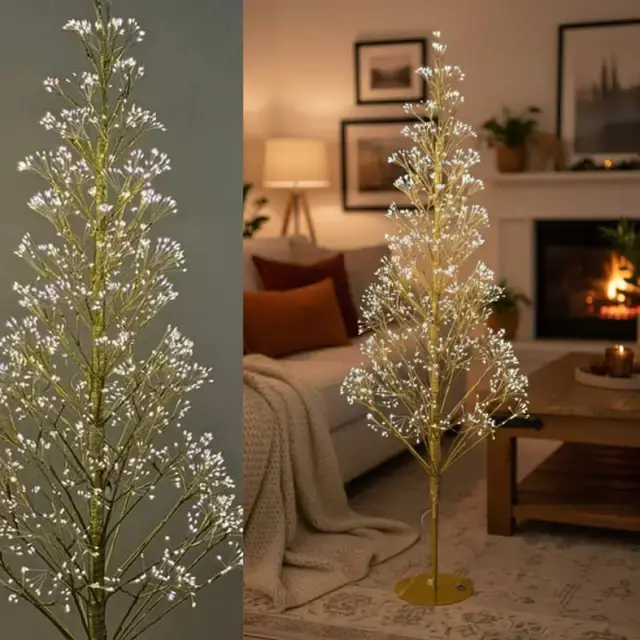 Árbol de Navidad LED Dorado (1.2m)