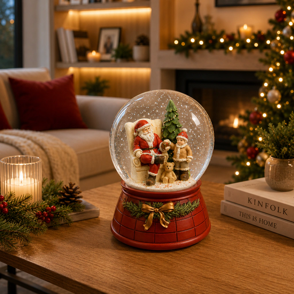 Bola de nieve Santa con Arbol con musica - comprar online