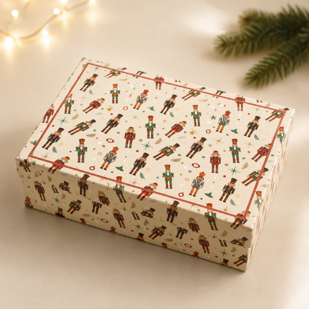 Set x 6 bolas caja decorada 8cm soldados cascanuez - comprar online