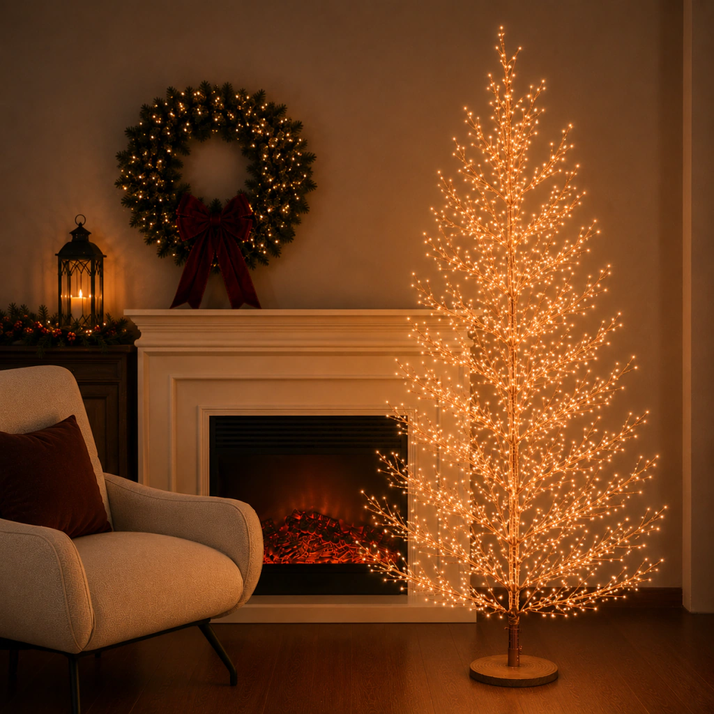 ARBOL DUBAI CON CONTROL REMOTO COBRE en internet