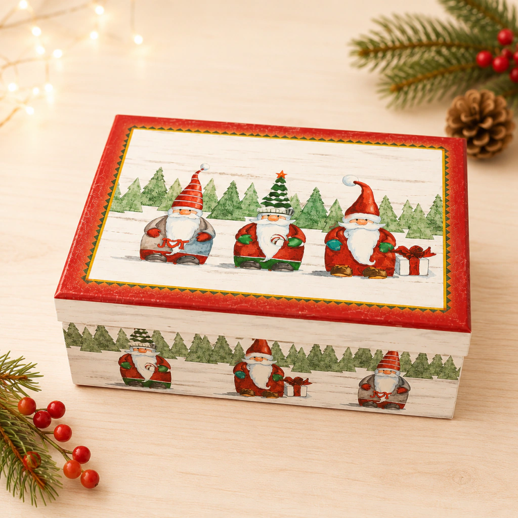 Set x 6 bolas caja decorada 8cm gnomos del bosque en internet
