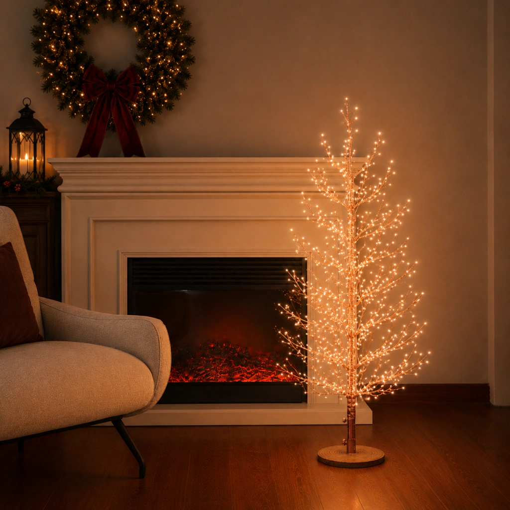 ARBOL DUBAI CON CONTROL REMOTO COBRE - tienda online