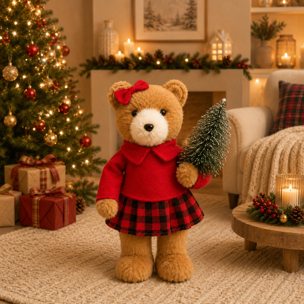 OSO CON SWEATER Y POLLERA 35CM - comprar online