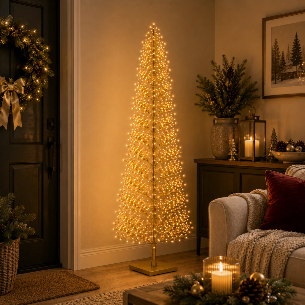 ARBOL PARIS ORO CON CONTROL REMOTO - tienda online